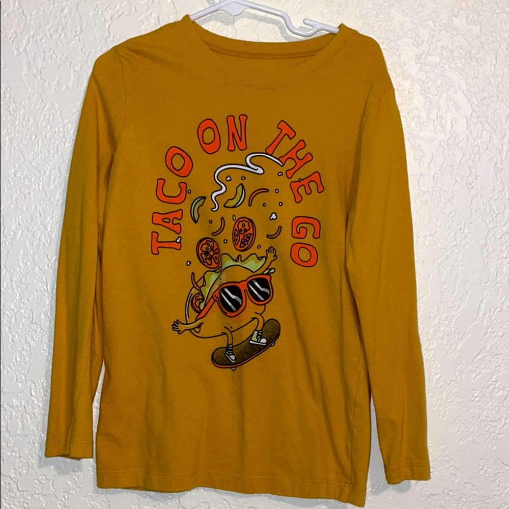 Carter’s taco on the go long sleeve mustard yellow